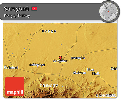 Physical 3D Map of Sarayönü