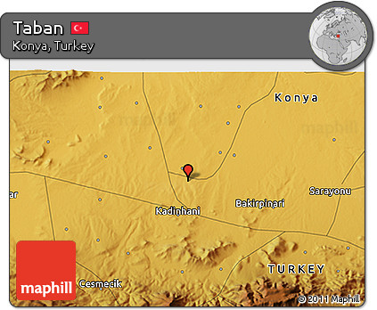 Physical 3D Map of Taban