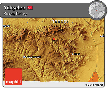 Physical 3D Map of Yükşelen