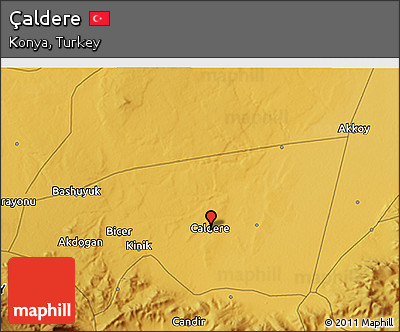 Physical 3D Map of Çaldere