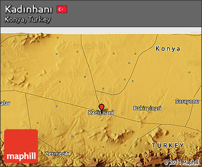 Physical 3D Map of Kadınhanı