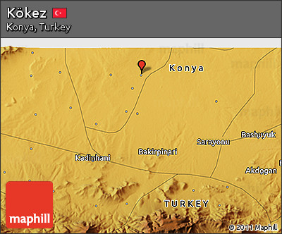 Physical 3D Map of Kökez