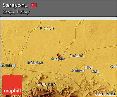 Physical 3D Map of Sarayönü