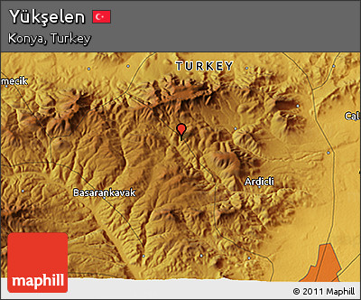 Physical 3D Map of Yükşelen