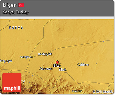 Physical 3D Map of Biçer