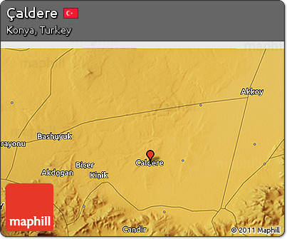 Physical 3D Map of Çaldere