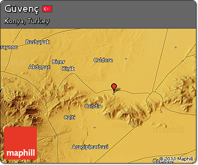 Physical 3D Map of Güvenç