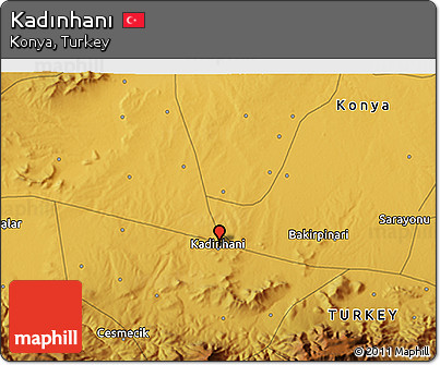 Physical 3D Map of Kadınhanı