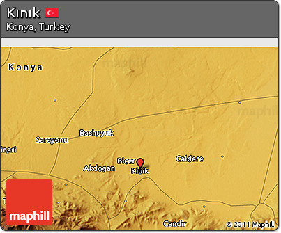 Physical 3D Map of Kınık