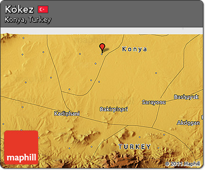 Physical 3D Map of Kökez