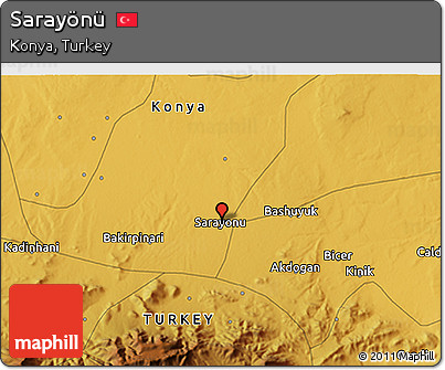 Physical 3D Map of Sarayönü