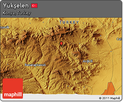 Physical 3D Map of Yükşelen