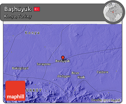 Political 3D Map of Başhüyük