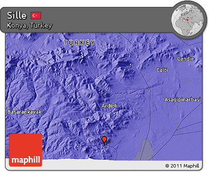 Political 3D Map of Sille
