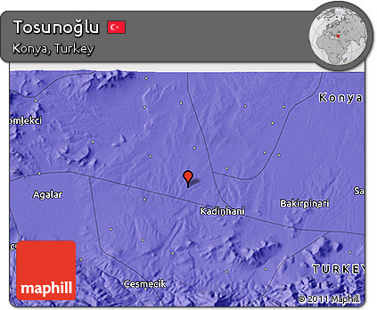 Political 3D Map of Tosunoğlu