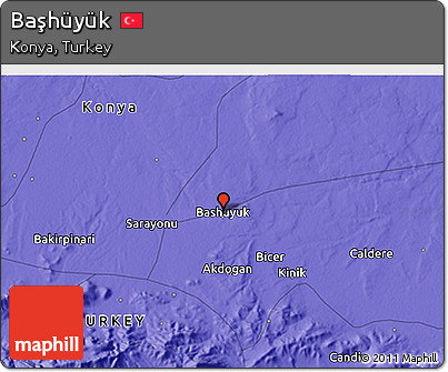 Political 3D Map of Başhüyük