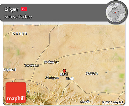 Satellite 3D Map of Biçer