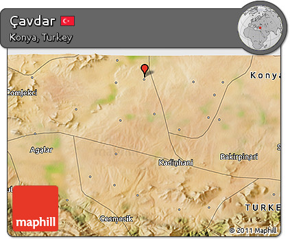 Satellite 3D Map of Çavdar