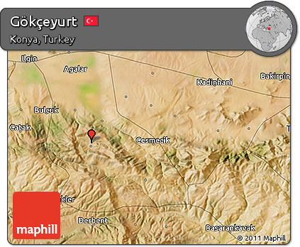 Satellite 3D Map of Gökçeyurt