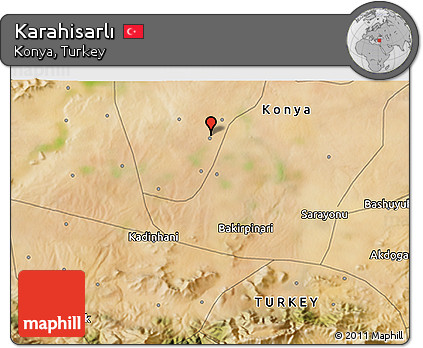 Satellite 3D Map of Karahisarlı
