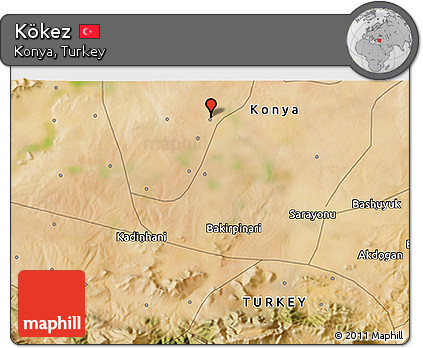 Satellite 3D Map of Kökez