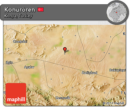 Satellite 3D Map of Konurören