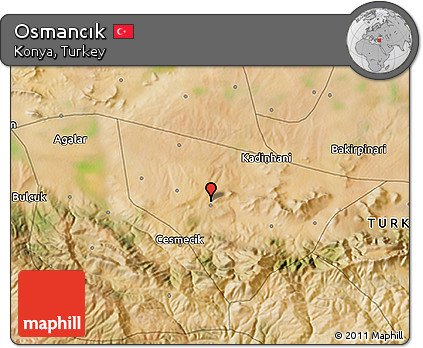 Satellite 3D Map of Osmancık