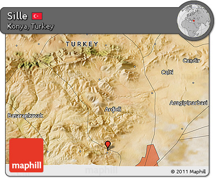 Satellite 3D Map of Sille