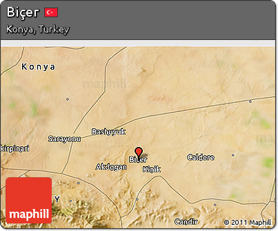 Satellite 3D Map of Biçer