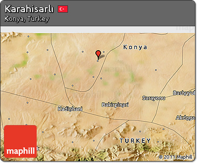 Satellite 3D Map of Karahisarlı