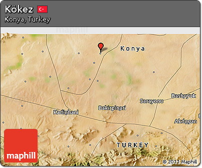 Satellite 3D Map of Kökez