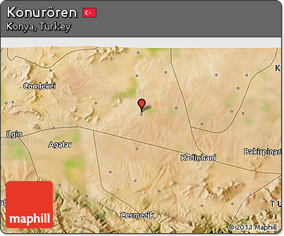 Satellite 3D Map of Konurören