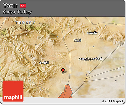 Satellite 3D Map of Yazır