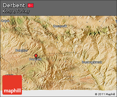 Satellite 3D Map of Derbent