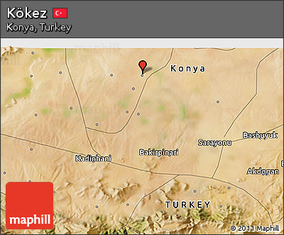 Satellite 3D Map of Kökez