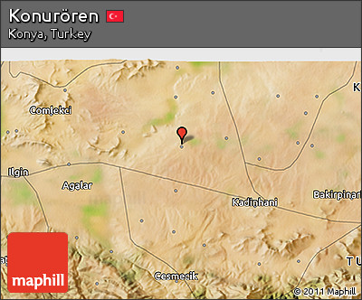 Satellite 3D Map of Konurören