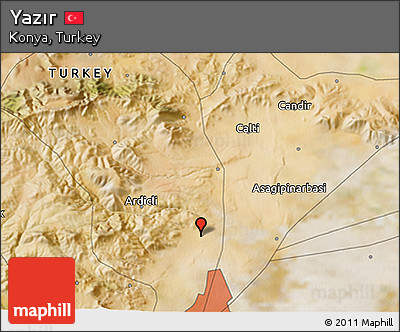 Satellite 3D Map of Yazır