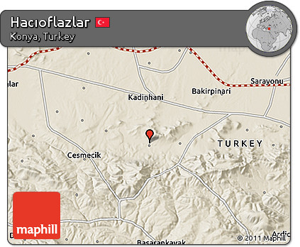 Shaded Relief 3D Map of Hacıoflazlar