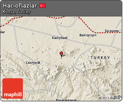 Shaded Relief 3D Map of Hacıoflazlar