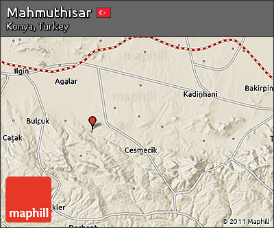 Shaded Relief 3D Map of Mahmuthisar