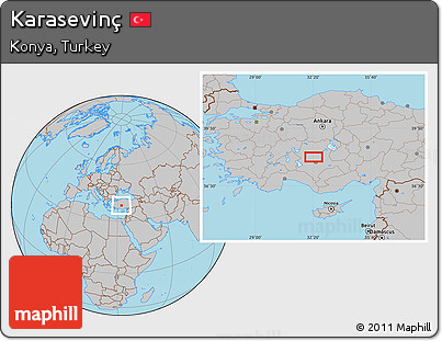 Gray Location Map of Karasevinç