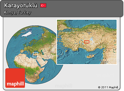 Satellite Location Map of Karayörüklü