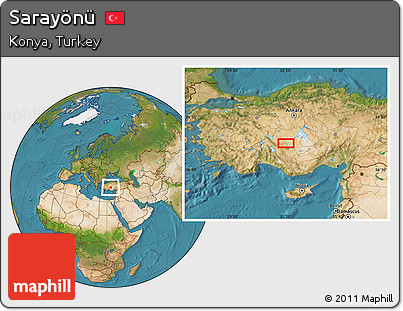 Satellite Location Map of Sarayönü