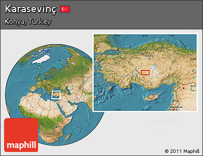 Satellite Location Map of Karasevinç