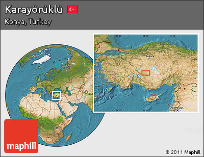 Satellite Location Map of Karayörüklü
