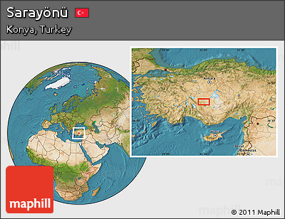 Satellite Location Map of Sarayönü
