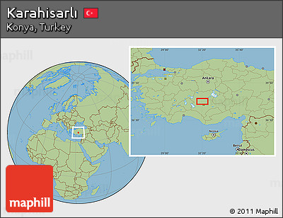 Savanna Style Location Map of Karahisarlı