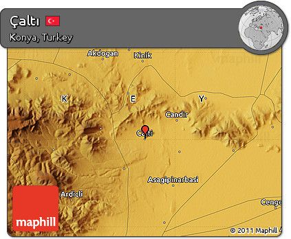 Physical Map of Çaltı