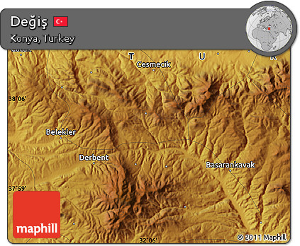 Physical Map of Değiş