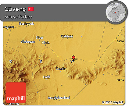 Physical Map of Güvenç